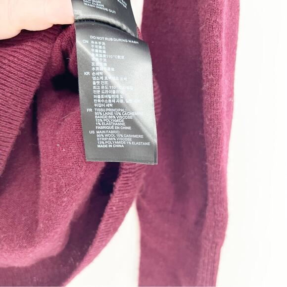 Sandro V-Back Wool Blend Sweater 1 (S) - Picture 5 of 5